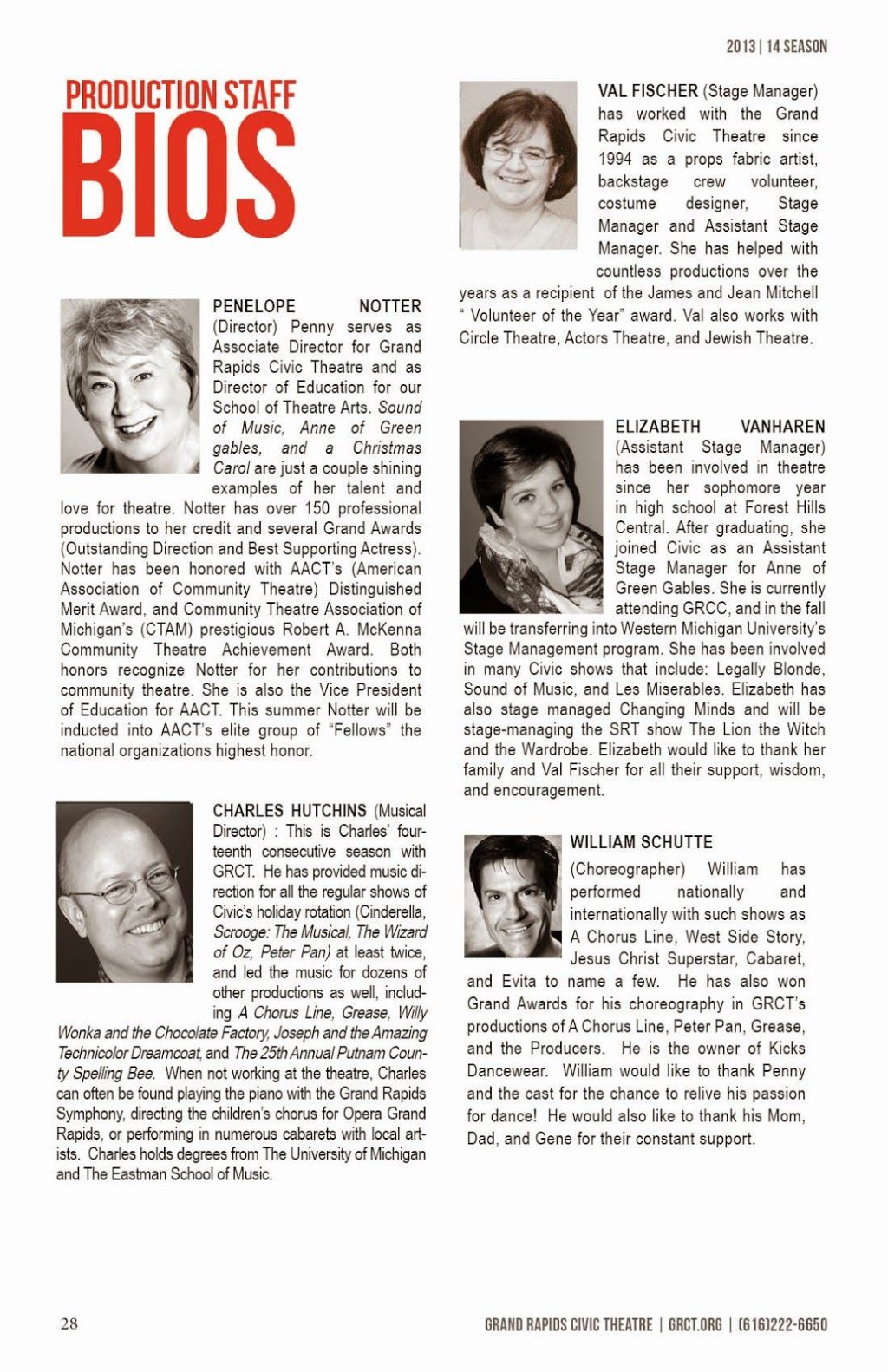 Picture of: TO  THE MUSICAL: Cast Bios  Playbill, Book projects, Templates